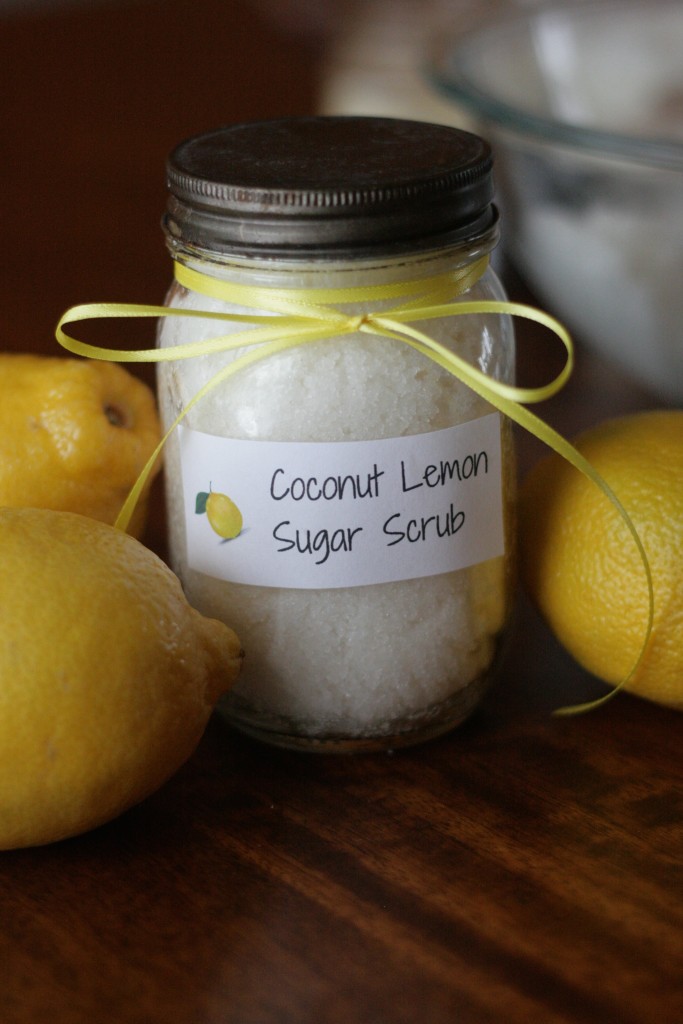 Coconut  Lemon Sugar Scrub in a Jar