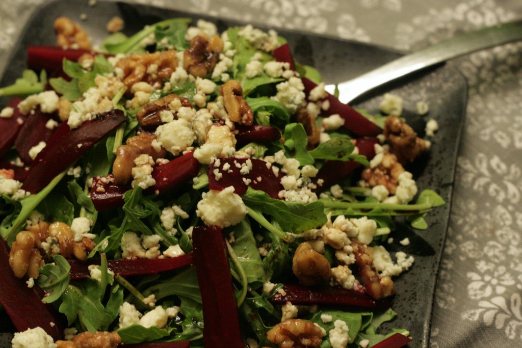 Domestic Dreamboat's Roasted Beet with Candied Walnut Salad