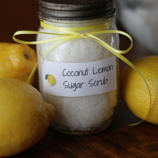 Coconut Lemon Sugar Scrub in a Jar