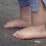 bare footed toddler feet